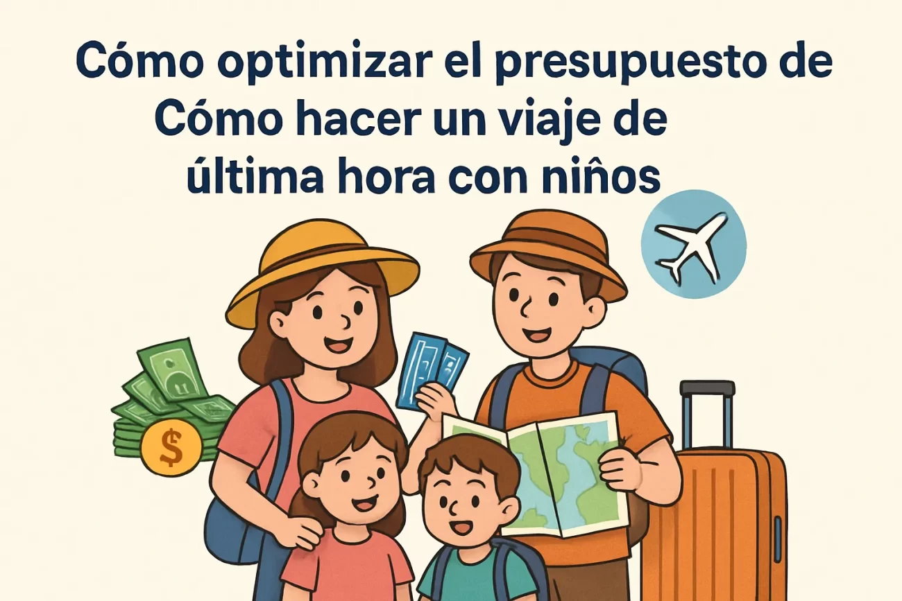 cómo optimizar el presupuesto de Cómo hacer un viaje de última hora con niños