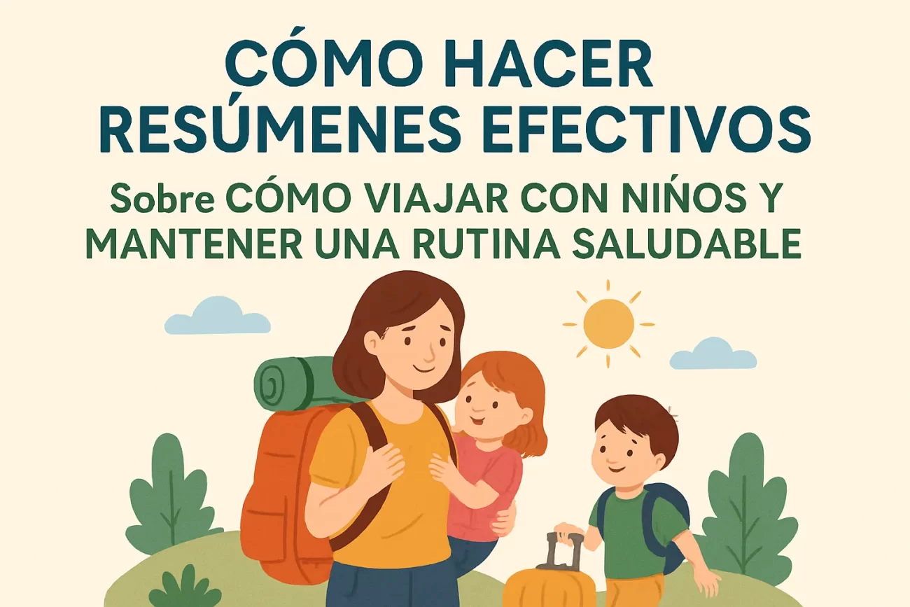 como-hacer-resumenes-efectivos-sobre-Como-viajar-con-ninos-y-mantener-una-rutina-saludable - Pulso Turistico cómo hacer resúmenes efectivos sobre Cómo viajar con niños y mantener una rutina saludable
