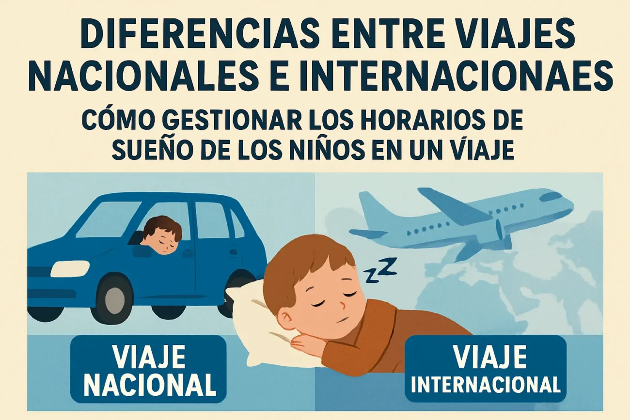 diferencias entre viajes nacionales e internacionales con Cómo gestionar los horarios de sueño de los niños en un viaje