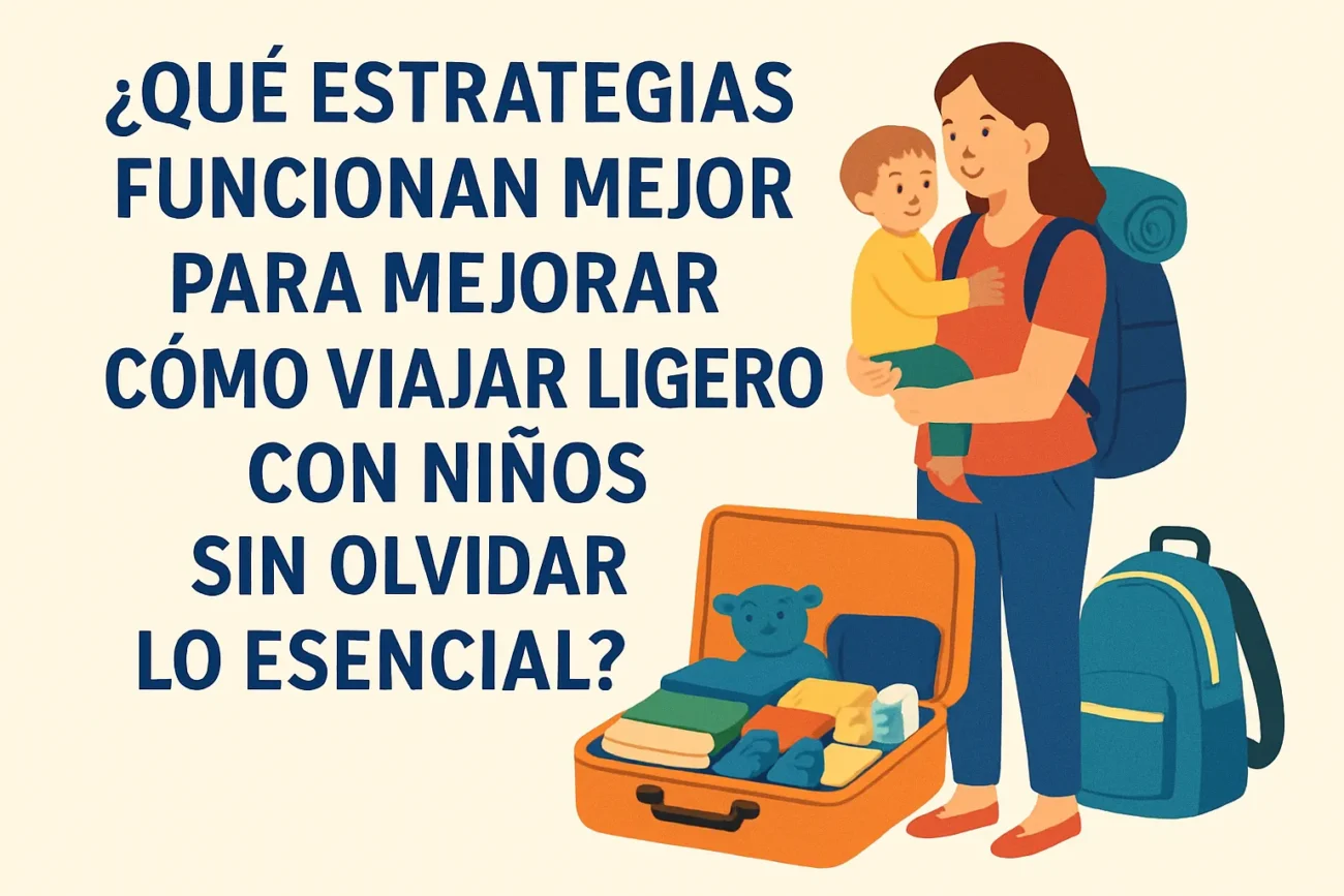 qué estrategias funcionan mejor para mejorar Cómo viajar ligero con niños sin olvidar lo esencial