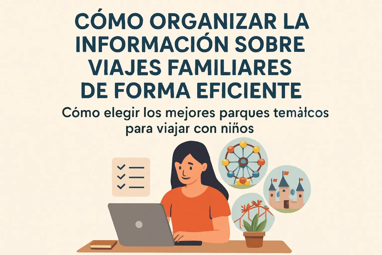 cómo organizar la información sobre viajes familiares de forma eficiente Cómo elegir los mejores parques temáticos para viajar con niños