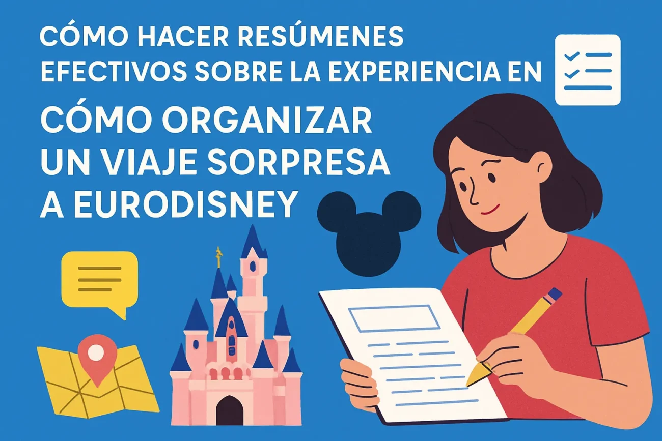 como-hacer-resumenes-efectivos-sobre-la-experiencia-en-Como-organizar-un-viaje-sorpresa-a-Eurodisney - Pulso Turistico cómo hacer resúmenes efectivos sobre la experiencia en Cómo organizar un viaje sorpresa a Eurodisney