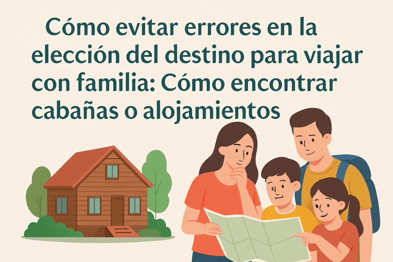 cómo evitar errores en la elección del destino para viajar con Cómo encontrar cabañas o alojamientos familiares para un viaje