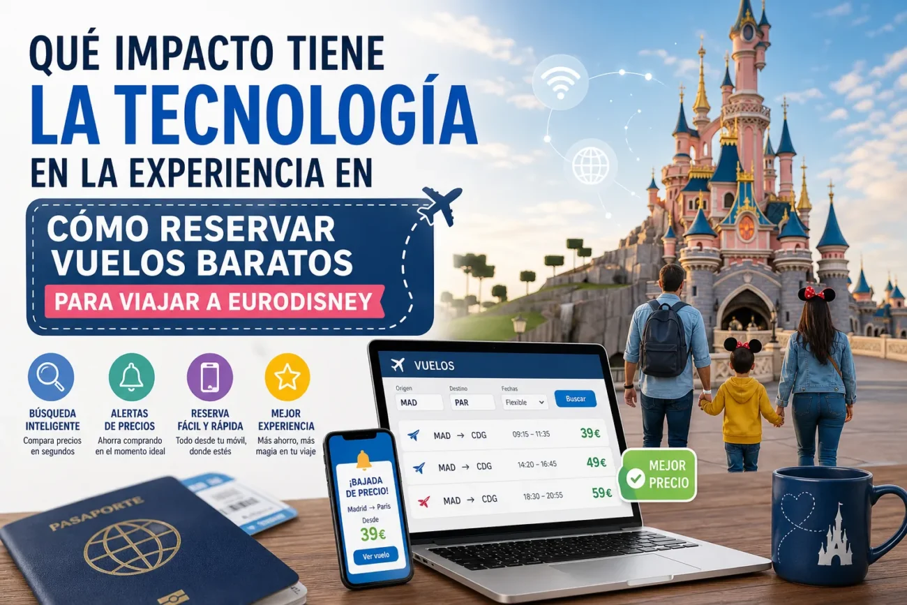 que-impacto-tiene-la-tecnologia-en-la-experiencia-en-Como-reservar-vuelos-baratos-para-viajar-a-Eurodisney - Pulso Turistico qué impacto tiene la tecnología en la experiencia en Cómo reservar vuelos baratos para viajar a Eurodisney