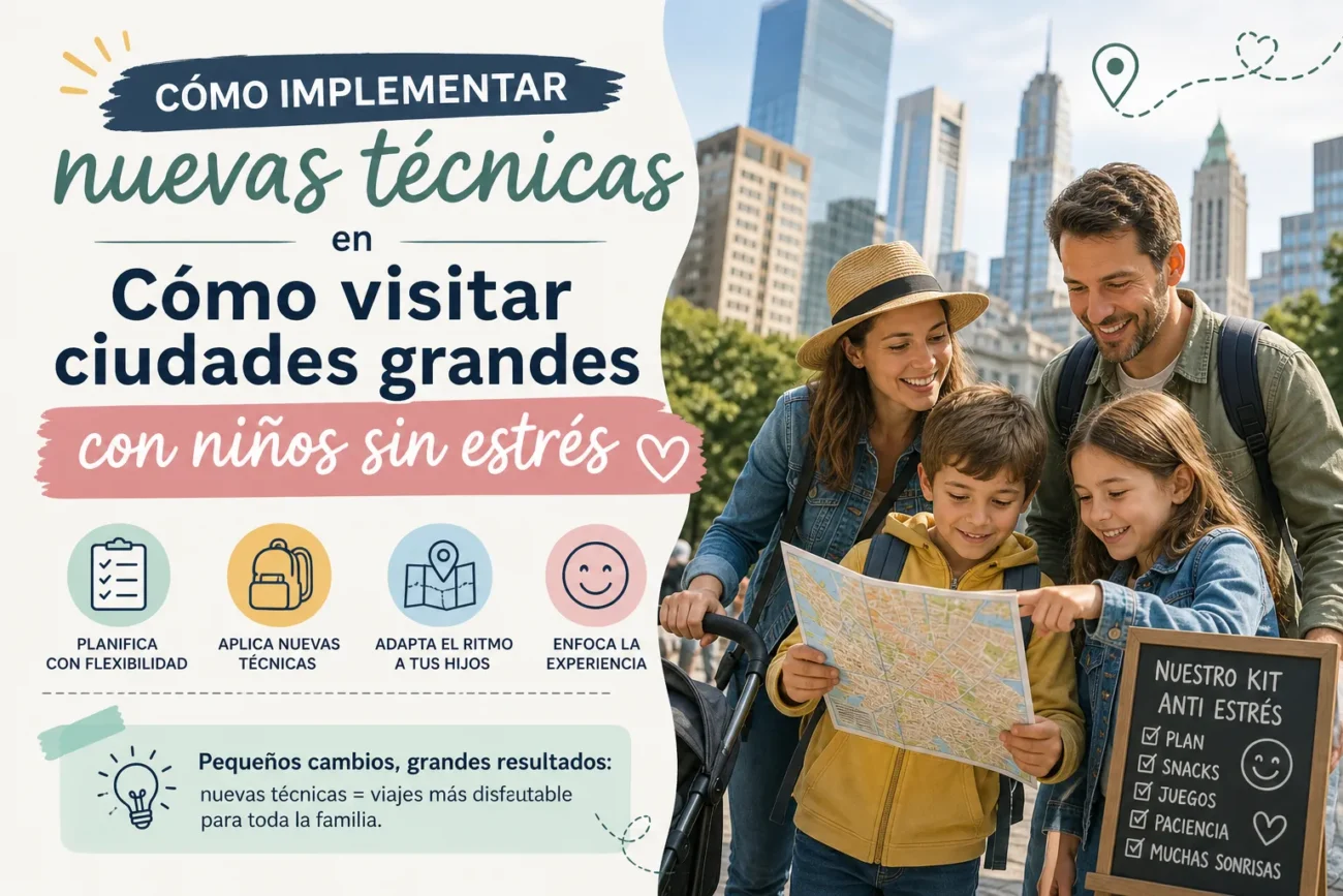 cómo implementar nuevas técnicas en Cómo visitar ciudades grandes con niños sin estrés