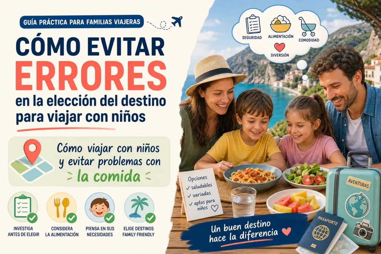 cómo evitar errores en la elección del destino para viajar con Cómo viajar con niños y evitar problemas con la comida